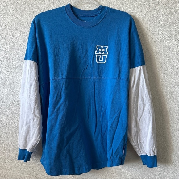 DISNEY Spirit Jersey Monsters University MU Oversized Long Sleeve Shirt Sz. S - Picture 4 of 8